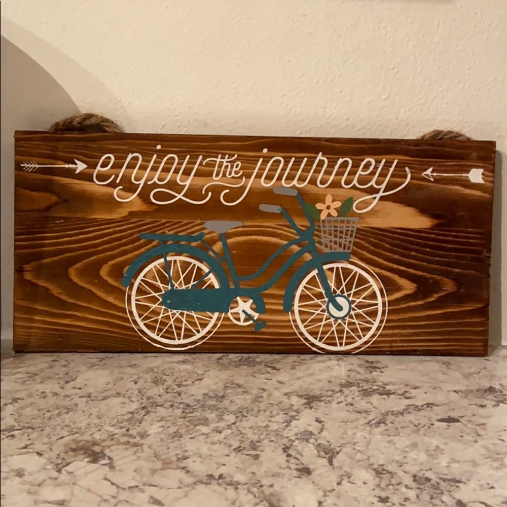 Handcrafted by me ⭐️ Enjoy The Journey Wooden Sign